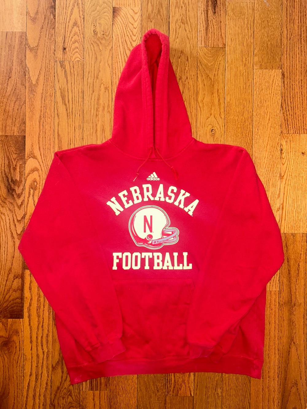Nebraska Football Adidas Retro Hoodie Size Medium